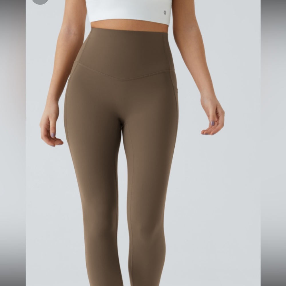 HALARA High-Waisted Tan Leggings
